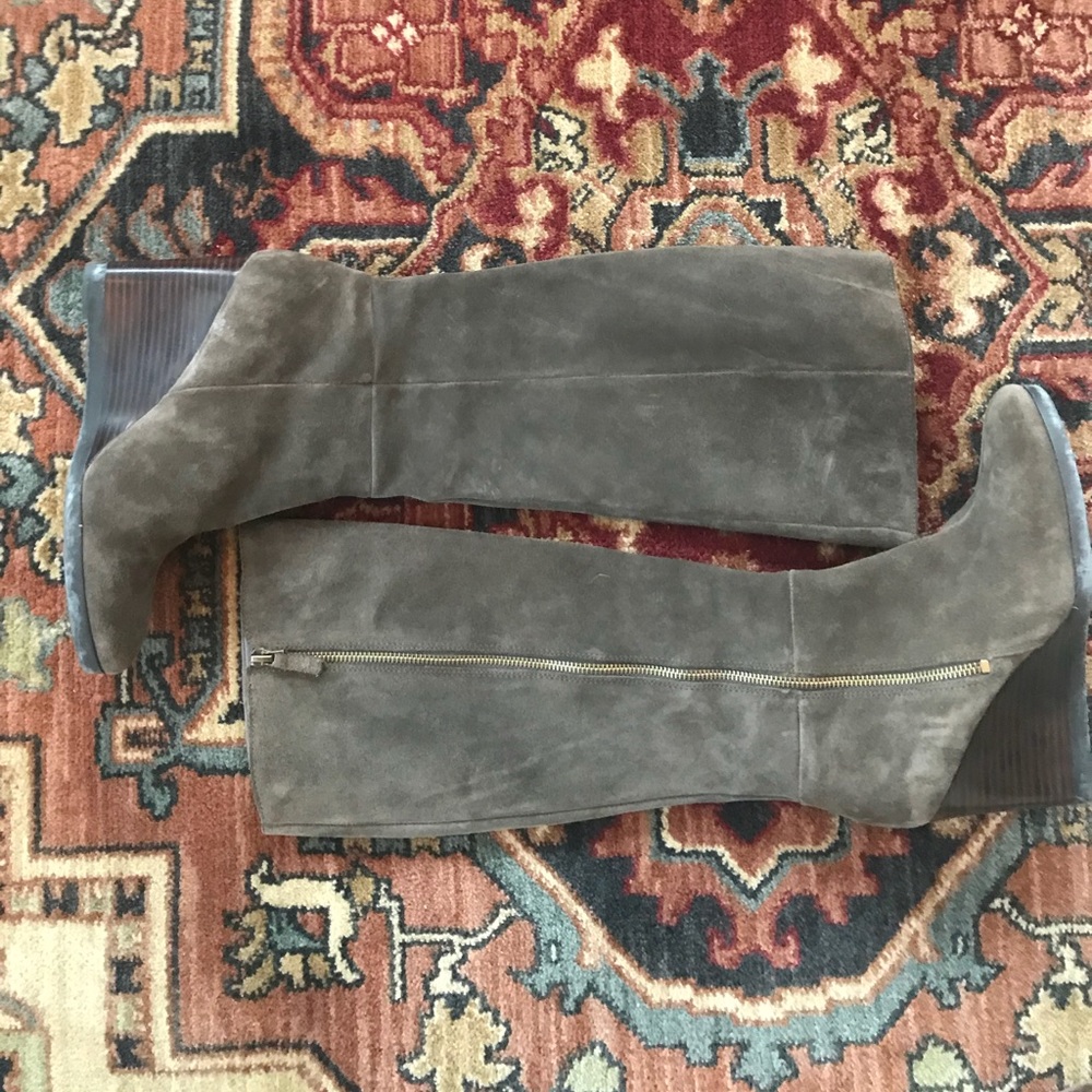 Franco Sarto taupe suede boots